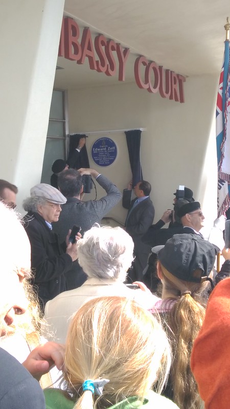 Unveiling Edward Zeff plaque in Brighton