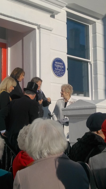 Unveiling Minnie Turner plaque in Brighton